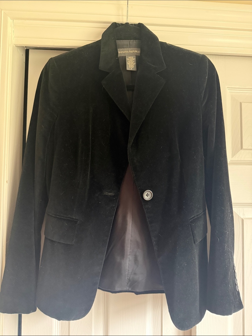 Banana Republic Black Velvet Blazer